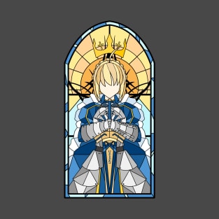 Stained Glass Saber Artoria T-Shirt