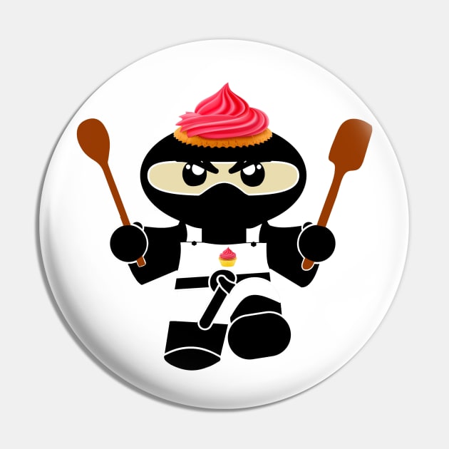 Cupcake Ninja Pin by BusyDigiBee