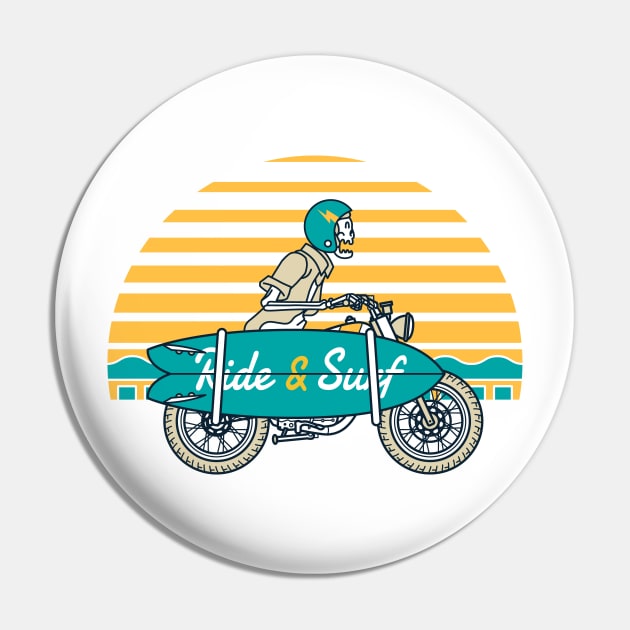 Ride and Surf Pin by quilimo