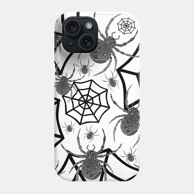 Halloween Black And White Spider Phone Case by SartorisArt1