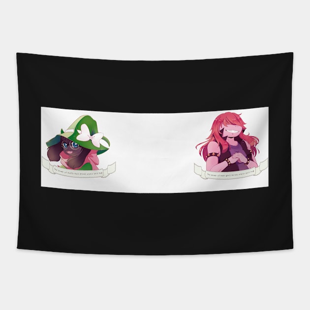 Fluffy Boy & Mean Girl Tapestry by unleashedrage