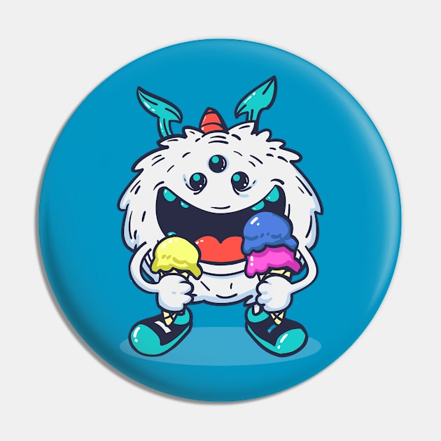 Monster Ice Cream Pin by borneoliveco