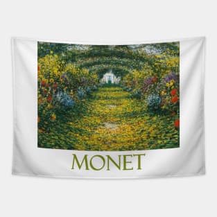 Garden at Giverny, Arches by Claude Monet Tapestry