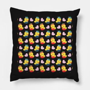 Lovebirds Pink Heart Pillow