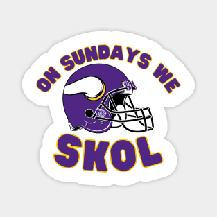 On Sundays We Skol! Vikings Magnet