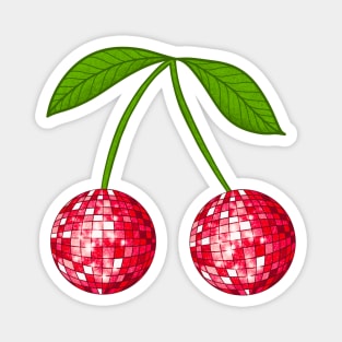 Cherry Disco Balls Magnet