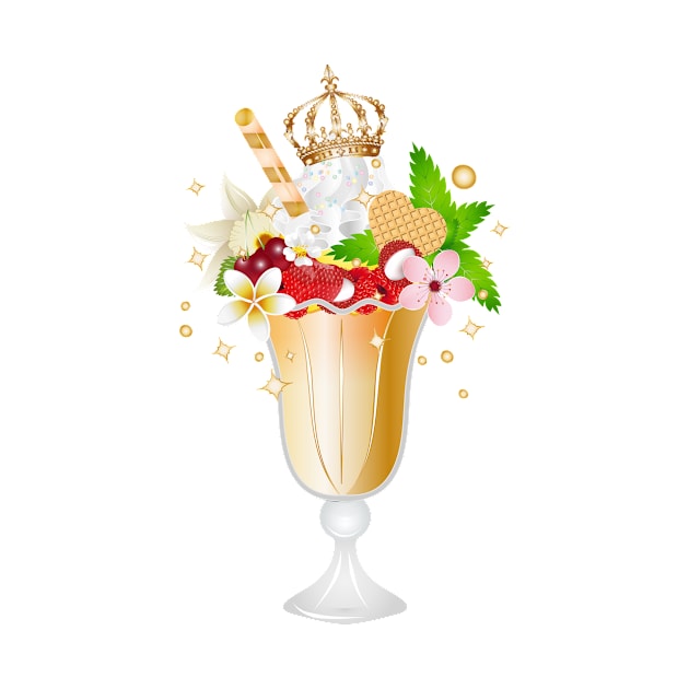 royally garnished sundae for ice cream lovers by Kisho