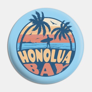 Vintage Surfing Honolua Bay, Hawaii // Retro Summer Vibes // Grunge Surfer Sunset Pin