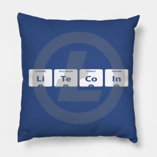 Periodic Litecoin mono Pillow