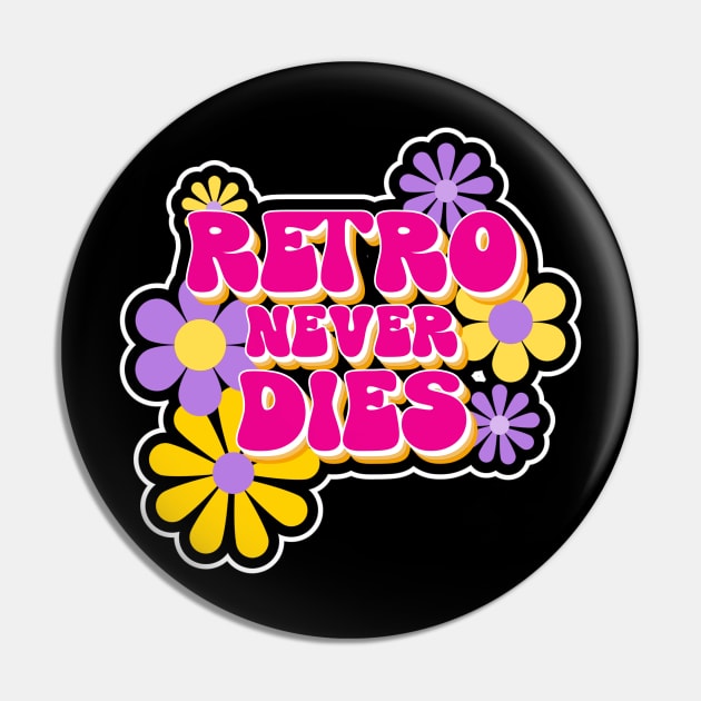 FLORAL Retro 60s Style Pin by SartorisArt1