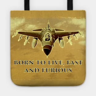 Fighter Jet Born s6h6 Tote