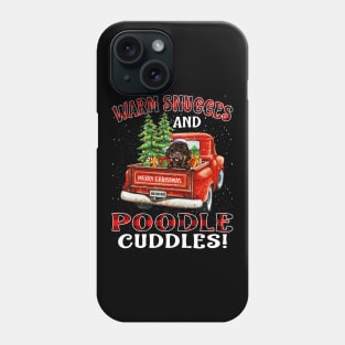 Warm Snuggles And Poodle Cuddles Truck Tree Christmas Gift Phone Case