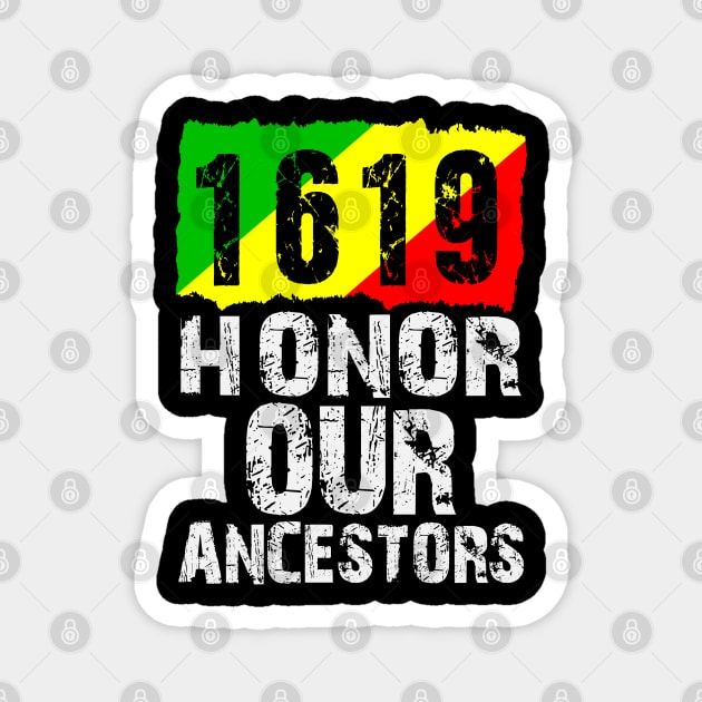 1619 Our Ancestors Project Black History Magnet by UrbanLifeApparel