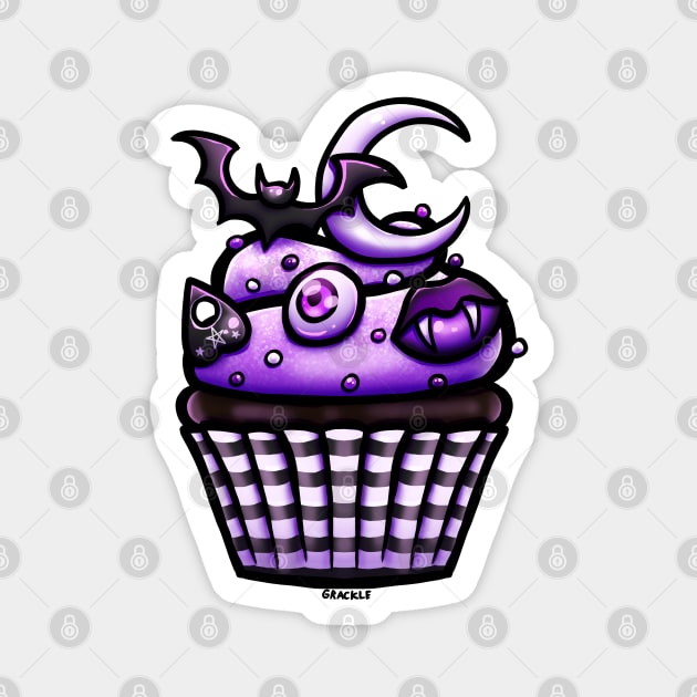 Creepy Cute Cupcake Magnet by Jan Grackle