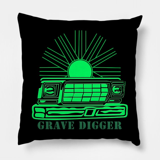 grave rock Pillow by Toilet TissueGhost