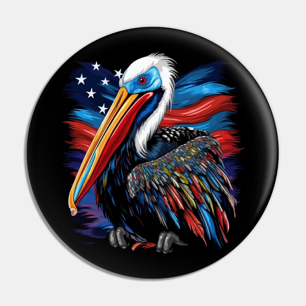 Patriotic Pelican Pin by JH Mart