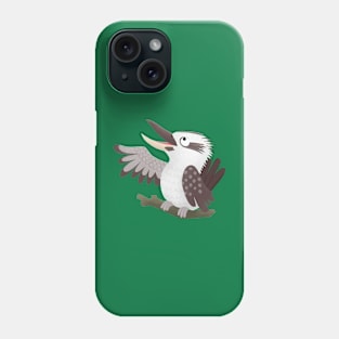 Cute funny laughing kookaburra cartoon Phone Case