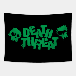 Green Skull Death Tapestry