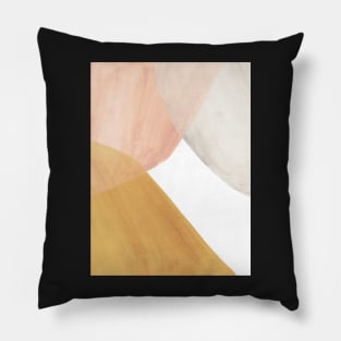 Terracotta and pink abstract shapes Pillow