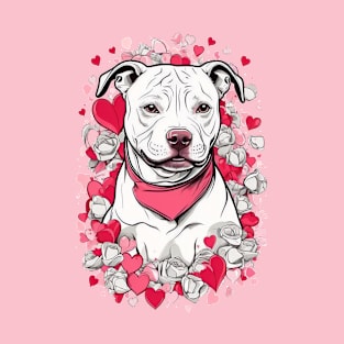 Cute Pitbull Love: Hearts, Smarties, and Happy Valentine’s Day! - Valentine’s T-Shirt