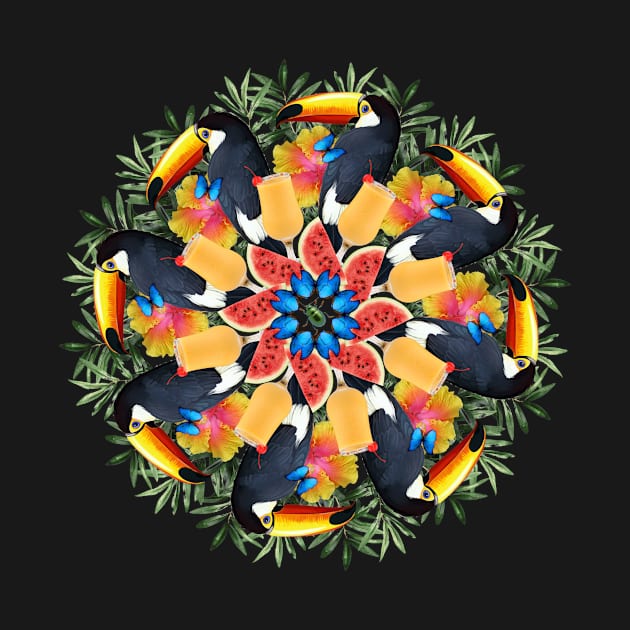 tropic birds mandala by burenkaUA