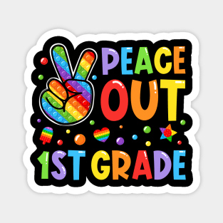 Peace Out 1st Grade Pop It Last Day Of School Fidget Toy Kid Magnet