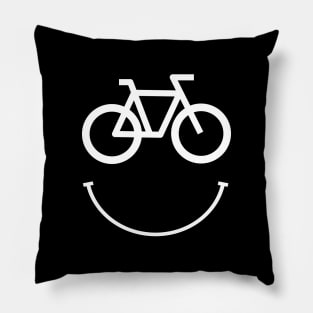 Cycling Happy Face Pillow