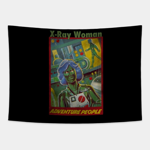 Retro Vintage Action Figure Woman Tapestry by Tricera Tops