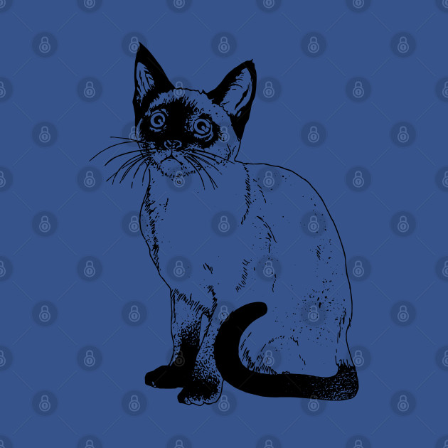 Disover Vintage Siamese Cat Design - Cat - T-Shirt