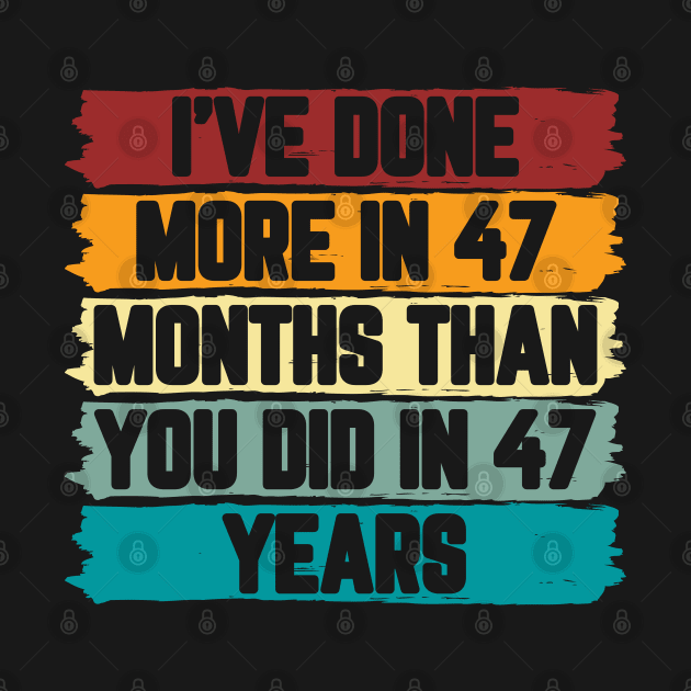 I've Done More In 47 Months Than You Did In 47 Years Presidential Debate Quote Donald Trump by AwesomeDesignz