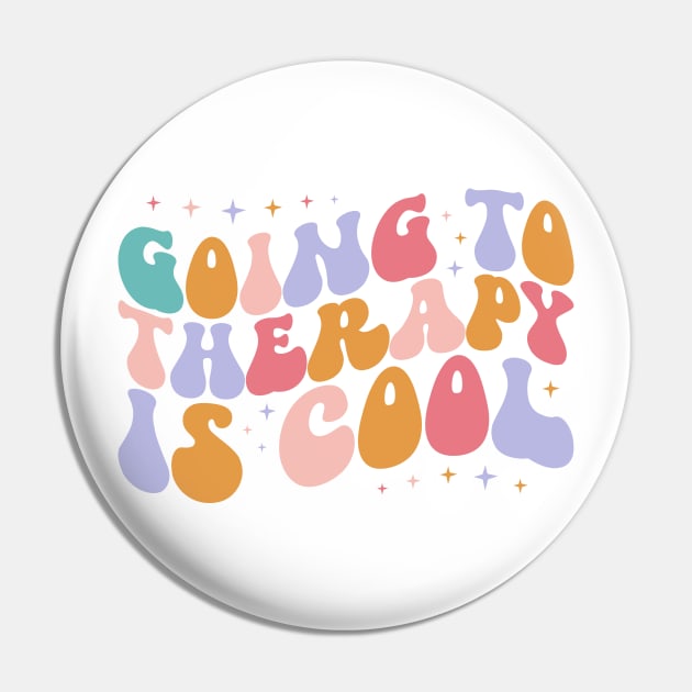 Retro Mental Health, Going to Therapy is Cool Pin by mcoshop