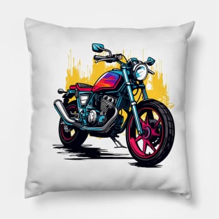 motorcycle with pop art style Pillow