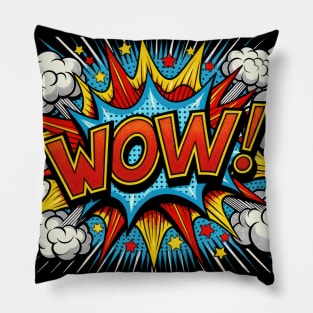 Retro 'WOW!': A Tribute to Classic Comics Pillow