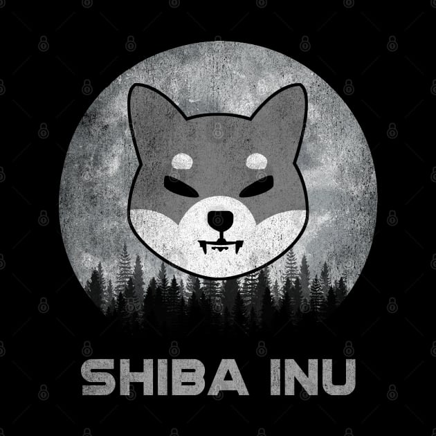 Vintage Shiba Inu Coin To The Moon Shib Army Crypto Token Cryptocurrency Blockchain Wallet Birthday Gift For Men Women Kids by Thingking About