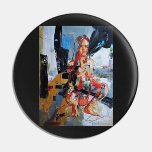 Abstract Expressionism Nude Portrait 660 Pin