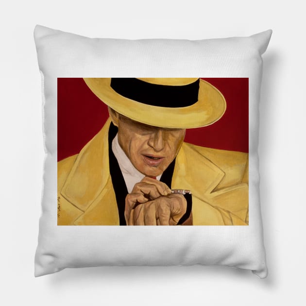 Dick Tracy comic book art Pillow by BryanWhipple