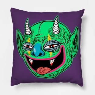 Green Gargoyle Clown Pillow