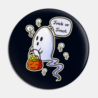 Ghost Trick or Treat - Halloween Pin