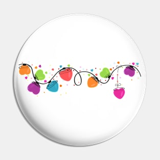 Colorful hearts Pin