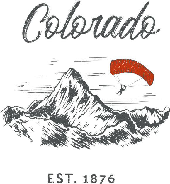 Colorado Mountian State Kids T-Shirt by FunGraphics