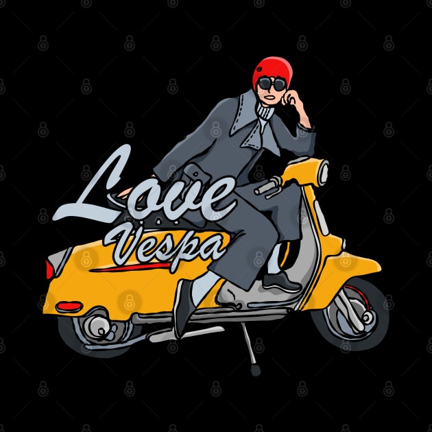 Love vespa by Stenau Artwerk