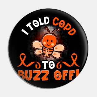 funny COPD bee warrior Pin