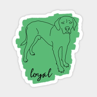 Loyal Hound Dog Magnet