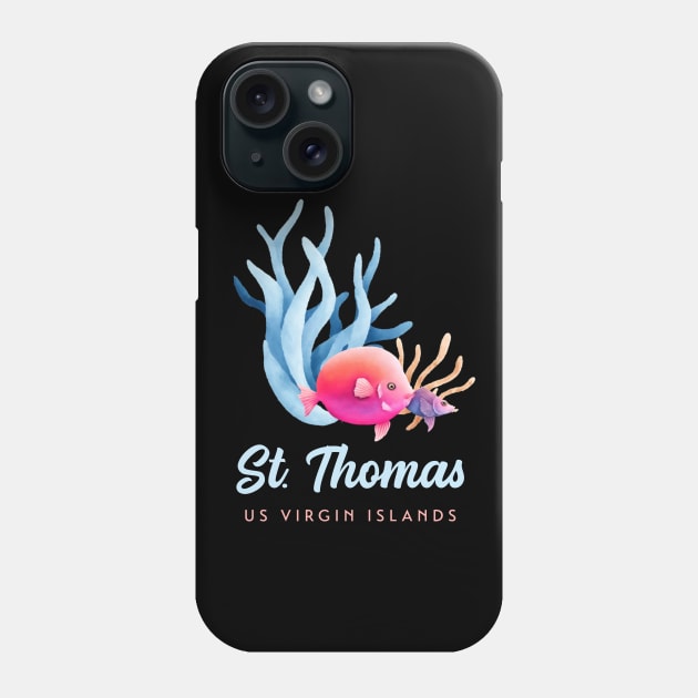 St Thomas US Virgin Islands USVI Coral Reef Fish Phone Case by TGKelly