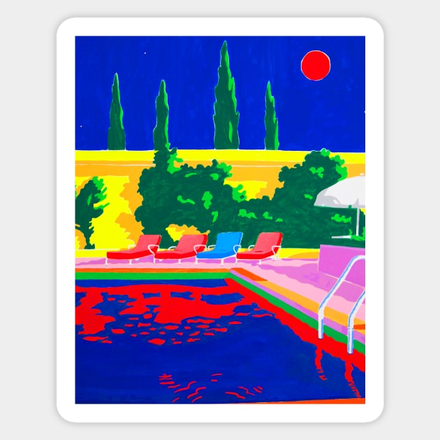 Swimming Pool - Pop Culture - Sticker | TeePublic