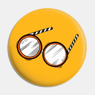 Circle Glasses Pin