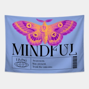 Retro Mindful Living Mental Health Reminder Tapestry