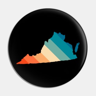 Virginia State Retro Map Pin