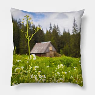 cottage in the forest Pillow