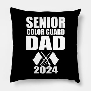 2024 Senior Color Guard dad Class of 2024 Marching Band Flag Pillow